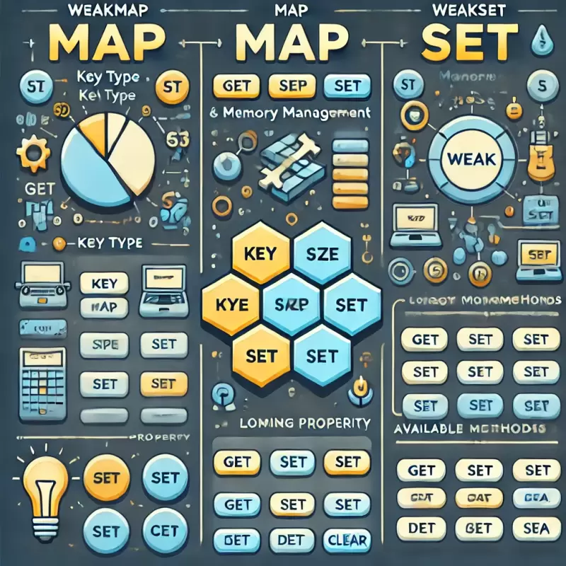 WeakMap, Map และ Set ใน JavaScript ความแตกต่างและการใช้งาน